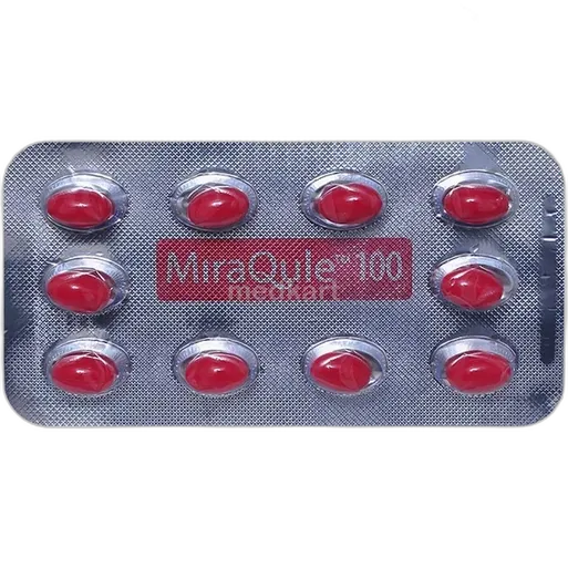 miraqule 100mg tablet 10's